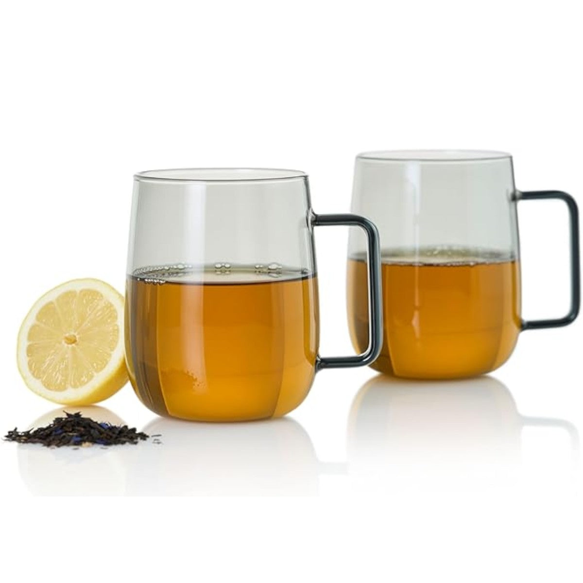 AdHoc Hand Blown Glass Tea/Coffee Mugs 560 ml TK64 Set of Two