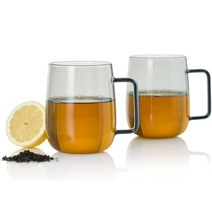 AdHoc Hand Blown Glass Tea/Coffee Mugs 560 ml TK64 Set of Two