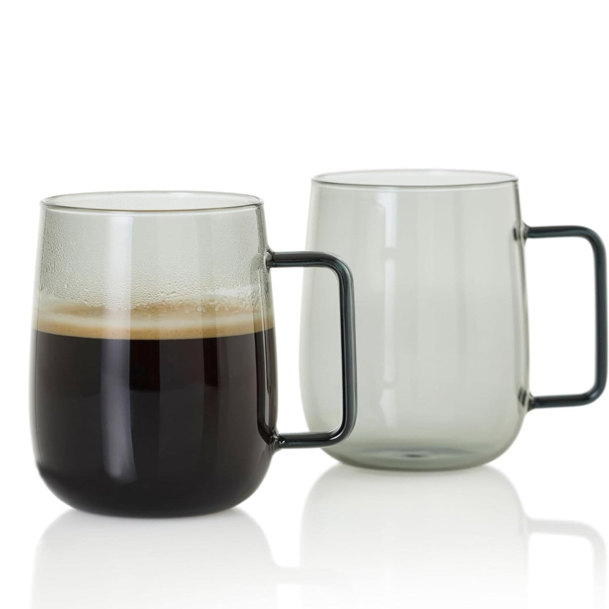AdHoc Hand Blown Glass Tea/Coffee Mugs 560 ml TK64 Set of Two