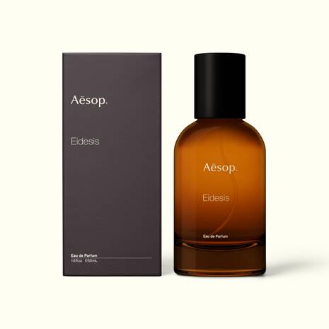 Aesop Eidesis perfume bottle and packaging on a white background