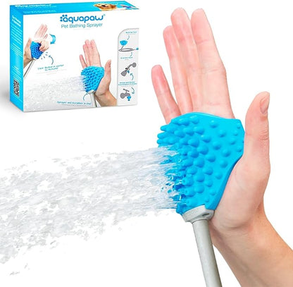 Aquapaw Dog Washer & Shower Attachment | Fast & Easy Indoor & Outdoor Pet Bathing, Massaging & Grooming
