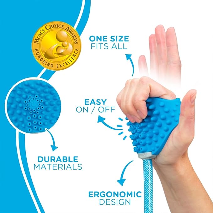 Aquapaw Dog Washer & Shower Attachment | Fast & Easy Indoor & Outdoor Pet Bathing, Massaging & Grooming