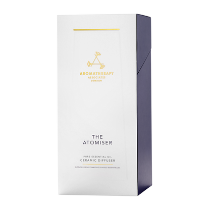 Box of 'The Atomiser' ceramic diffuser by Aromatherapy Associates on a white background