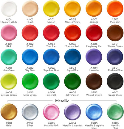 Arteza - Kids Finger Paints Washable & Nontoxic - Set of 30 Colours