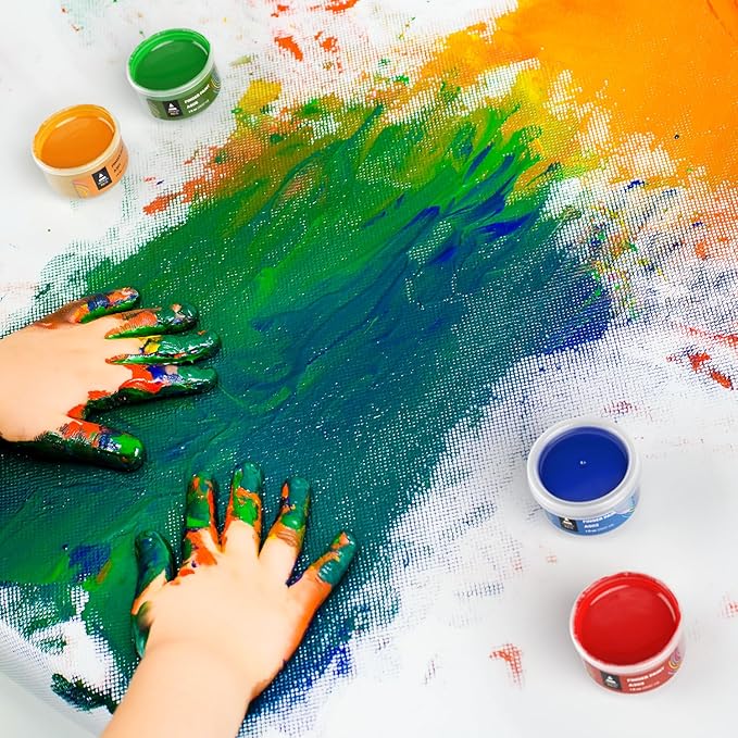 Arteza - Kids Finger Paints Washable & Nontoxic - Set of 30 Colours