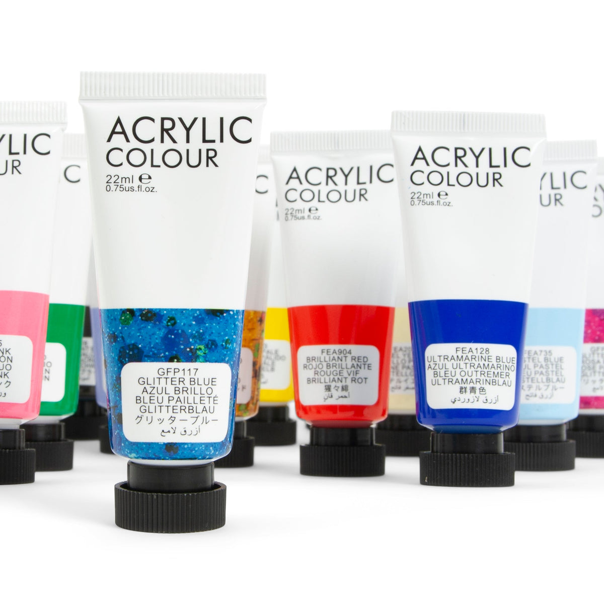 Artistik Acrylic Paint Set with 48 Opaque & Vibrant Colours 22ml Tubes of Artist-Quality Acrylic Paints