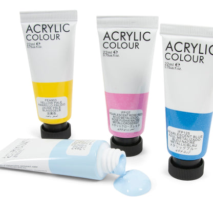 Artistik Acrylic Paint Set with 48 Opaque & Vibrant Colours 22ml Tubes of Artist-Quality Acrylic Paints