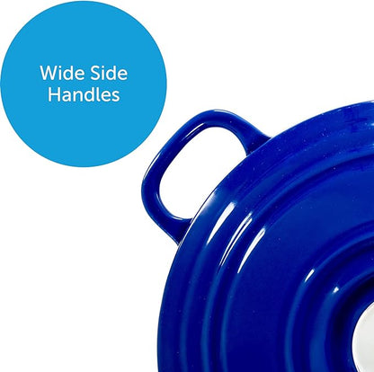 BK Bourgogne Enameled Cast Iron Dutch Oven, Royal Blue - 28cm/6.7L