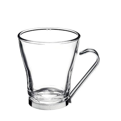 Bormioli Rocco Oslo Large Coffee/Tea Mug Set of 6 in Clear Glass - 320ml / 11oz