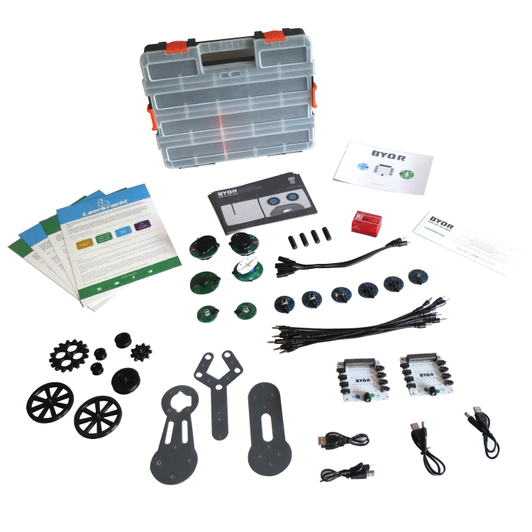 BYOR Build Your Own Robot Kit or Kids Ages 7+ STEM Robotics Set with Electronics, Teaching Materials
