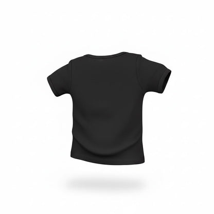 Baby Short Sleeve Cotton Star T-Shirt - Black - 6-12 months