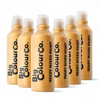 Big Colour Co Brian Clegg - Gold Paint Ready Mixed box of 6 x 300ml