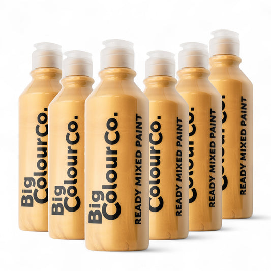 Big Colour Co Brian Clegg - Gold Paint Ready Mixed box of 6 x 300ml