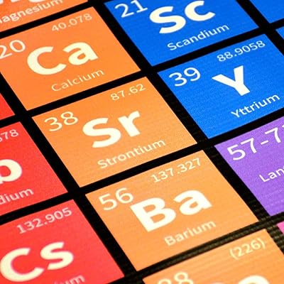 Bigtime Signs Periodic Table With Real Elements Inside - BLACK 35" 54" Chemistry Poster - Science Posters Periodic Table