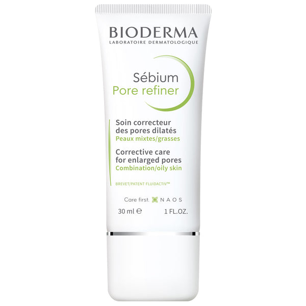 Bioderma Sébium Pore Refiner cream tube on a white background