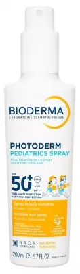 Bioderma Photoderm Pediatrics Spray bottle on a white background