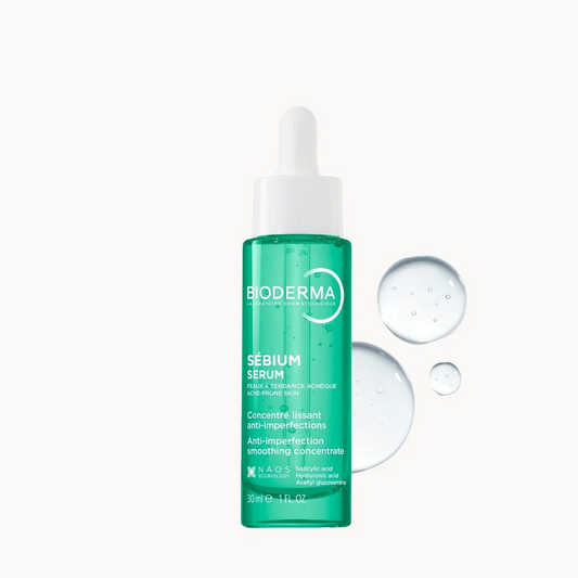 Biotherma serum bottle on a white background
