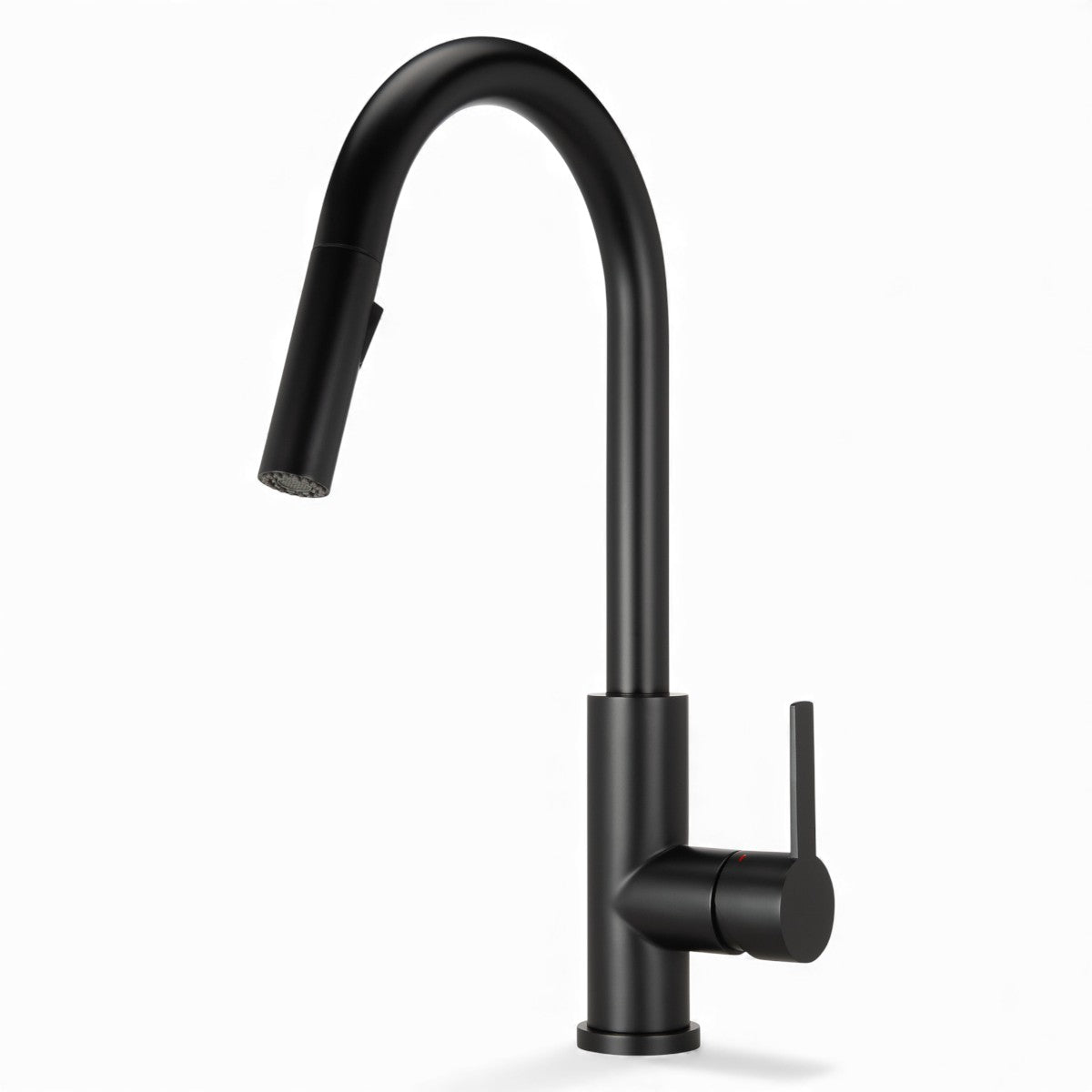 Black Designer Kitchen Tap Mizzo Trigo With Spray – Brush Function