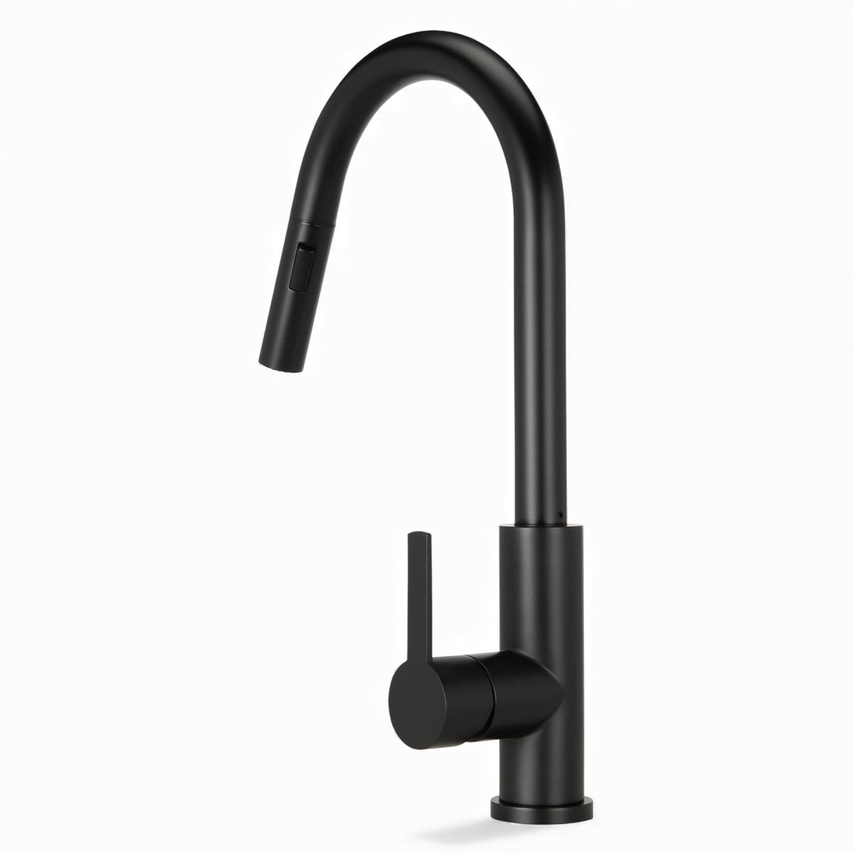 Black Designer Kitchen Tap Mizzo Trigo With Spray – Brush Function