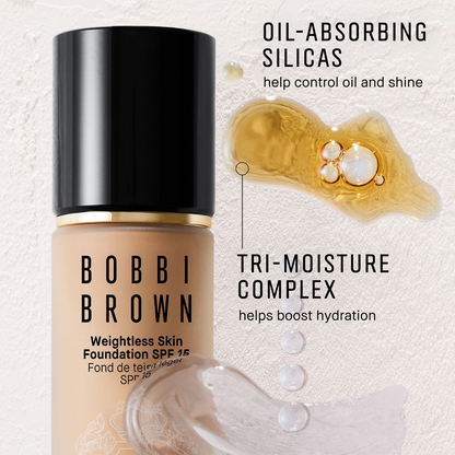 Bobbi Brown Skin Long-Wear Weightless Foundation SPF15 13ml – Full Coverage Natural Matte Liquid Foundation
