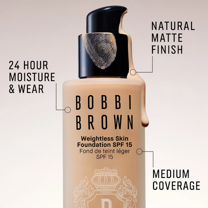 Bobbi Brown Skin Long-Wear Weightless Foundation SPF15 13ml – Full Coverage Natural Matte Liquid Foundation