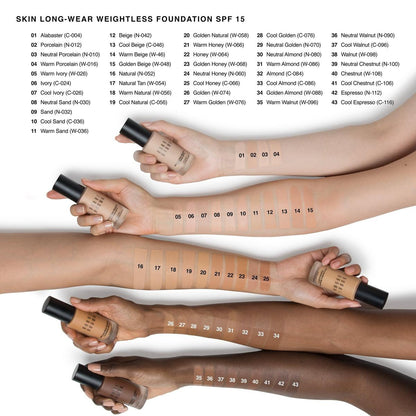 Bobbi Brown Skin Long-Wear Weightless Foundation SPF15 13ml – Full Coverage Natural Matte Liquid Foundation