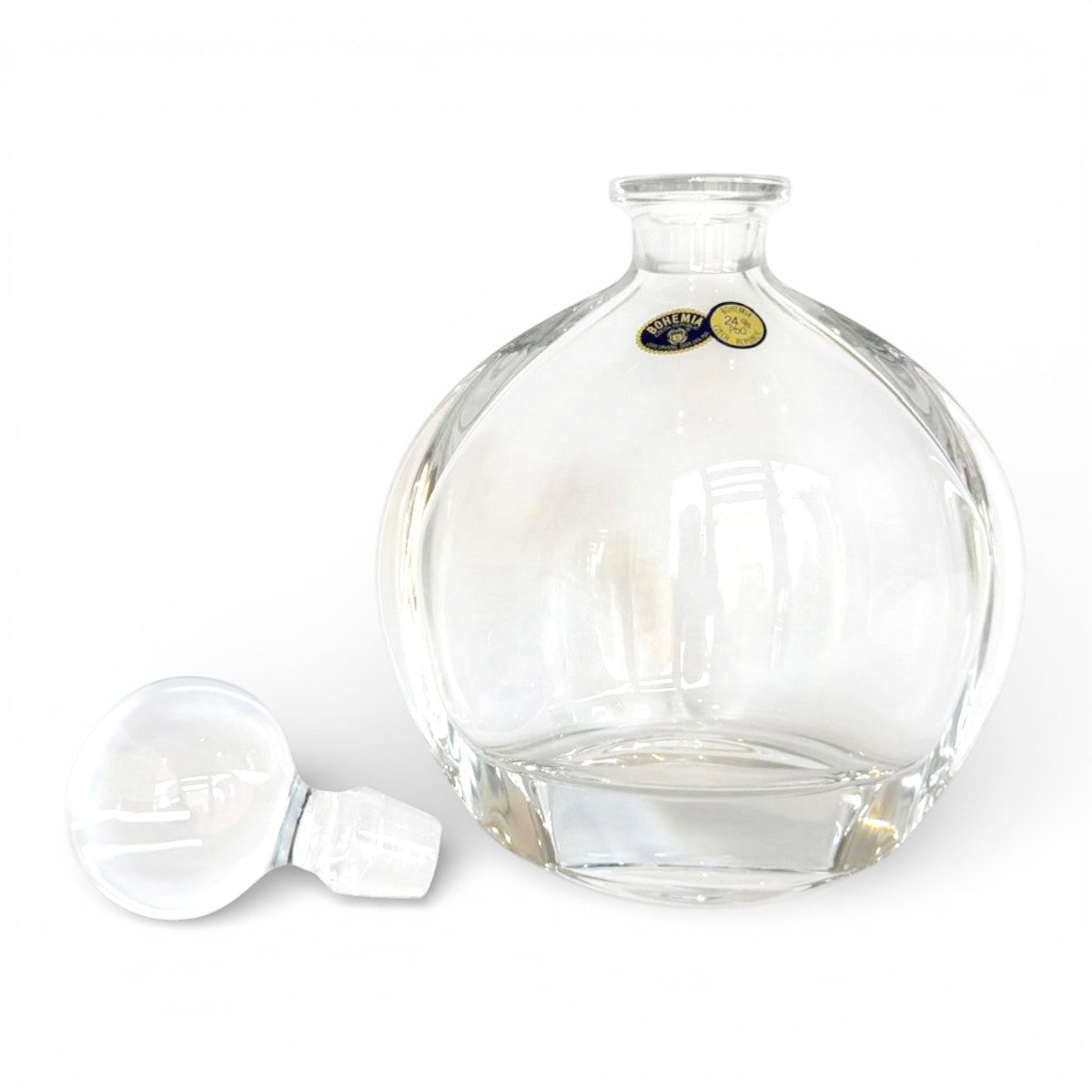 Bohemia Crystal 22oz (650ml) Whiskey Decanter – Hand-Blown Czech Crystal Glass