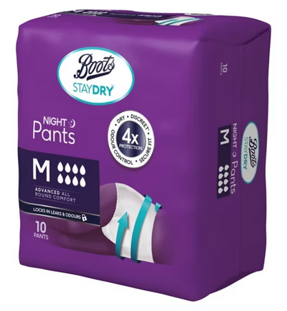Pack of Boots StayDry night pants on a white background