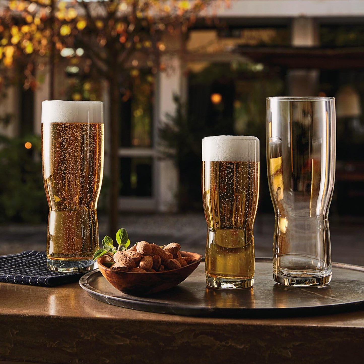 6 Pack Bormioli Rocco New Pilsner Beer Glass, Clear, 420ml
