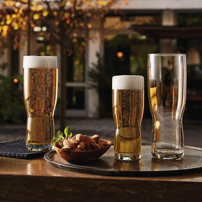 6 Pack Bormioli Rocco New Pilsner Beer Glass, Clear, 420ml