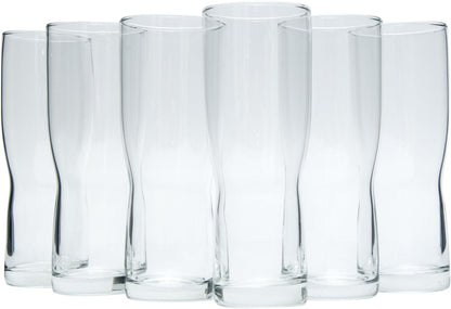 6 Pack Bormioli Rocco New Pilsner Beer Glass, Clear, 420ml