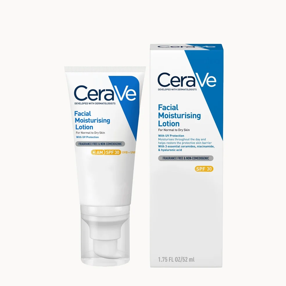 CeraVe AM Facial Moisturising Lotion SPF30 with Ceramides for Normal to Dry Skin 52ml