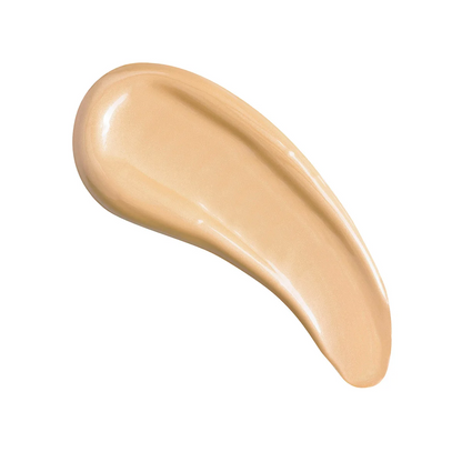 Beige foundation swatch on a white background