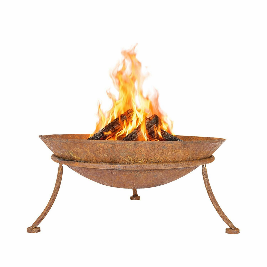 La Hacienda Kutu Corten Steel Rust Effect Fire Pit - 47cm(w) x 21cm(H)