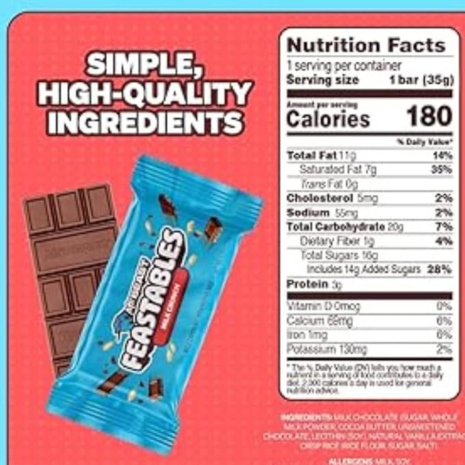 10 x Feastables MrBeast Milk Crunch Chocolate Bars with Puffed Rice – (60g Each)