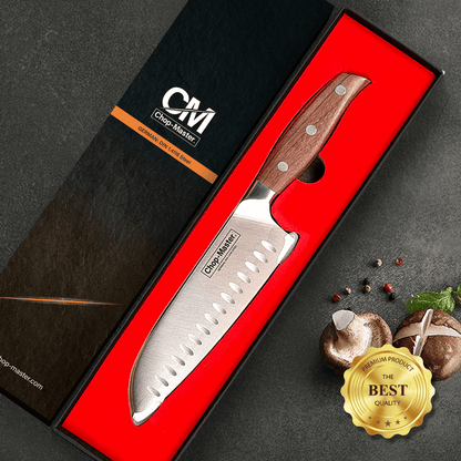 7″ Santoku Knife – German Steel, Japanese-Style Blade, Perfect For Chefs & Home Cooks - by Chop-Master