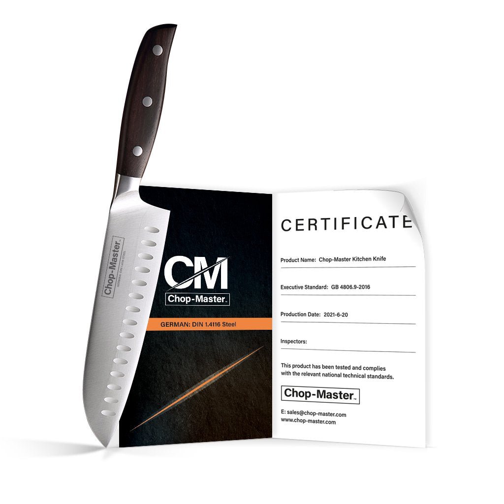 7″ Santoku Knife – German Steel, Japanese-Style Blade, Perfect For Chefs & Home Cooks - by Chop-Master