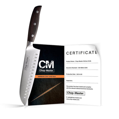 7″ Santoku Knife – German Steel, Japanese-Style Blade, Perfect For Chefs & Home Cooks - by Chop-Master