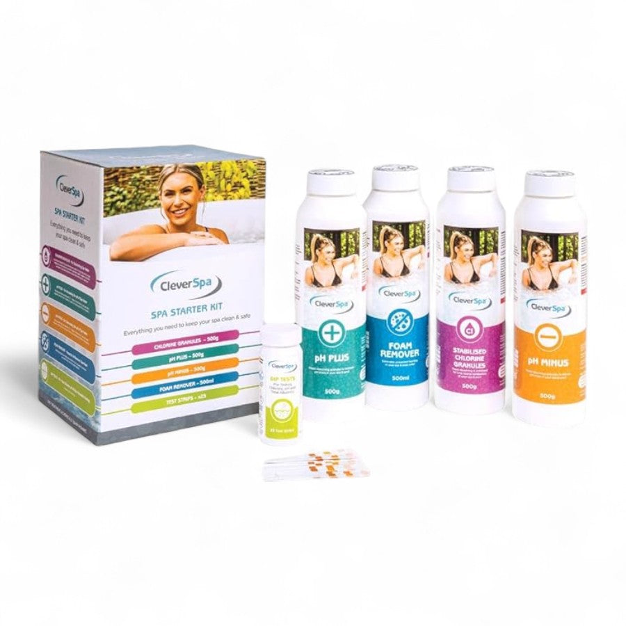 CleverSpa Universal Spa Chemical Outdoor Hot Tub Starter Kit (5 Pack)