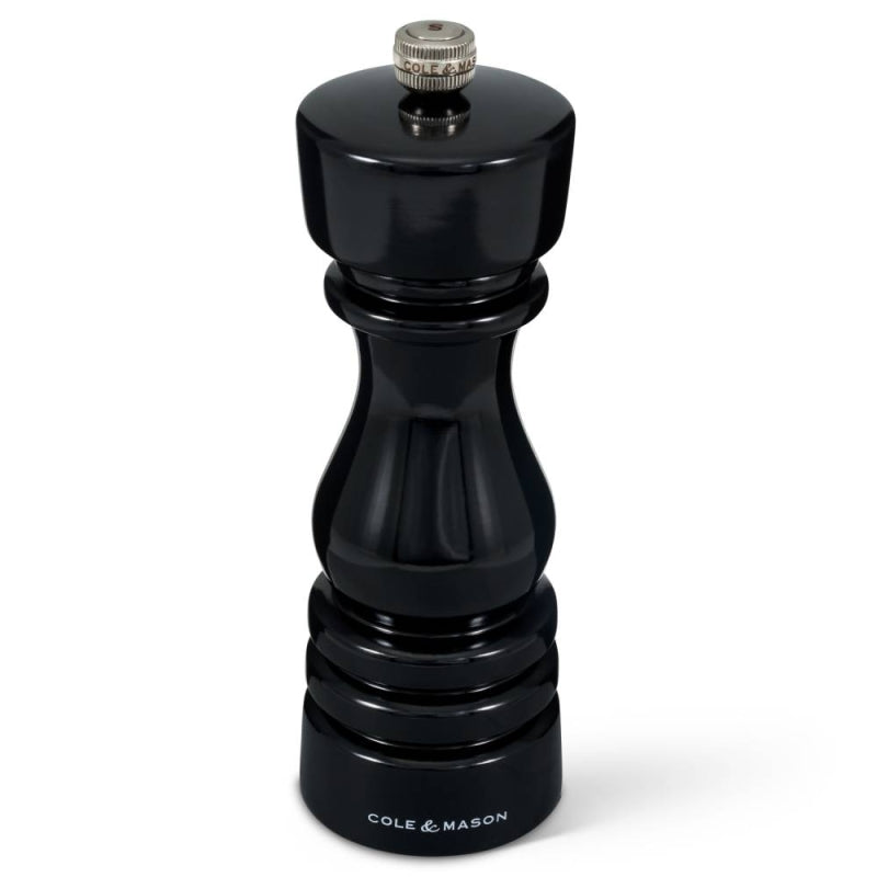 Cole & Mason London 18cm Black Gloss Salt Mill Grinder