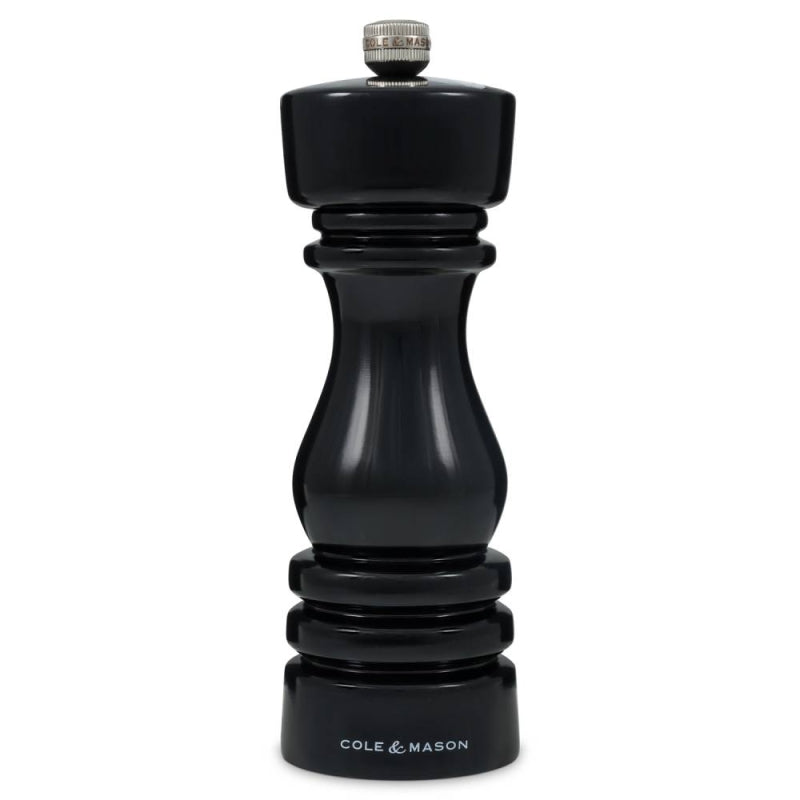 Cole & Mason London 18cm Black Gloss Salt Mill Grinder