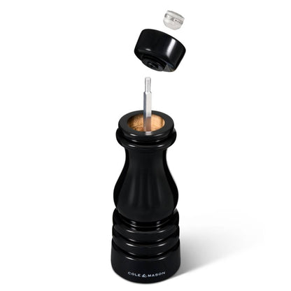 Cole & Mason London 18cm Black Gloss Salt Mill Grinder