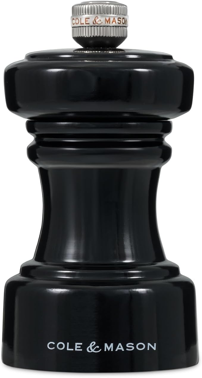 Cole & Mason London 104mm Black Wood Hoxton Salt Mill