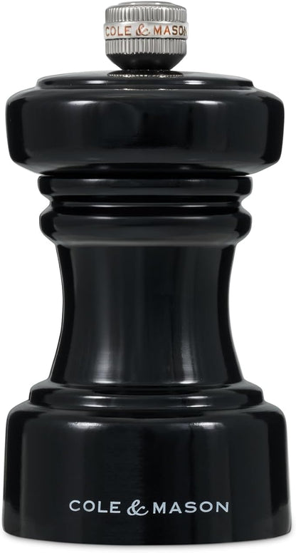 Cole & Mason London 104mm Black Wood Hoxton Salt Mill