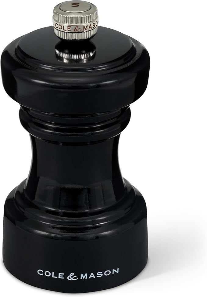 Cole & Mason London 104mm Black Wood Hoxton Salt Mill