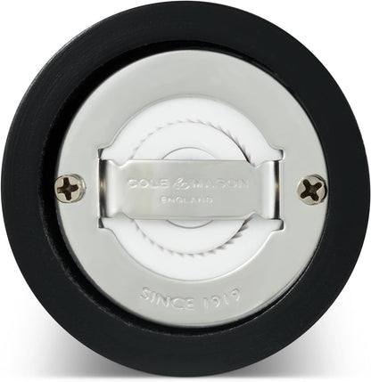 Cole & Mason London 104mm Black Wood Hoxton Salt Mill