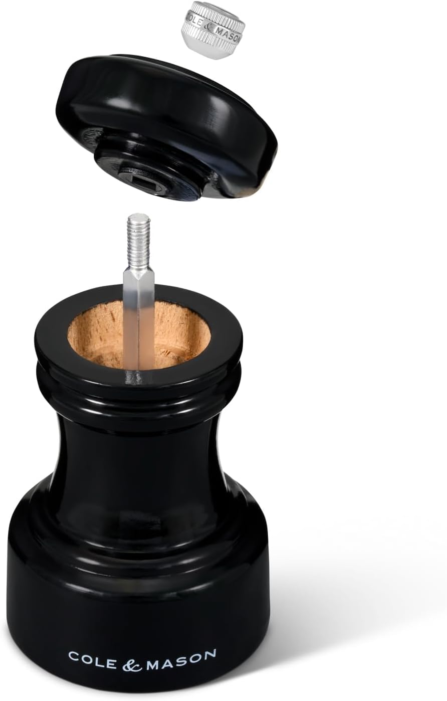 Cole & Mason London 104mm Black Wood Hoxton Salt Mill