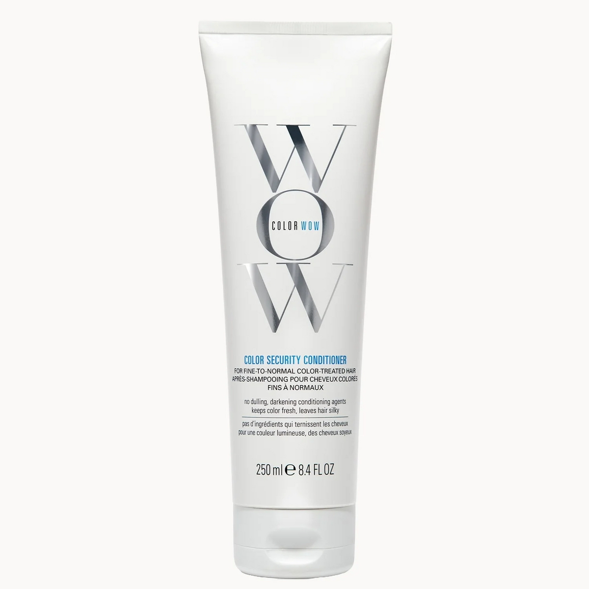 A white tube of Wella Color Wow Color Security Conditioner, 250 ml, shown against a clean off-white background.