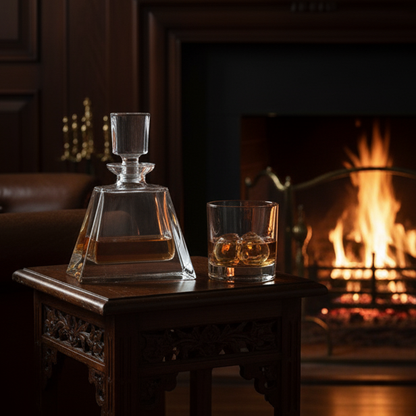 Crystalite Bohemia Boston Crystal Glass Spirits Decanter, 550ml, Clear 24% Lead Crystal Whisky/Rum