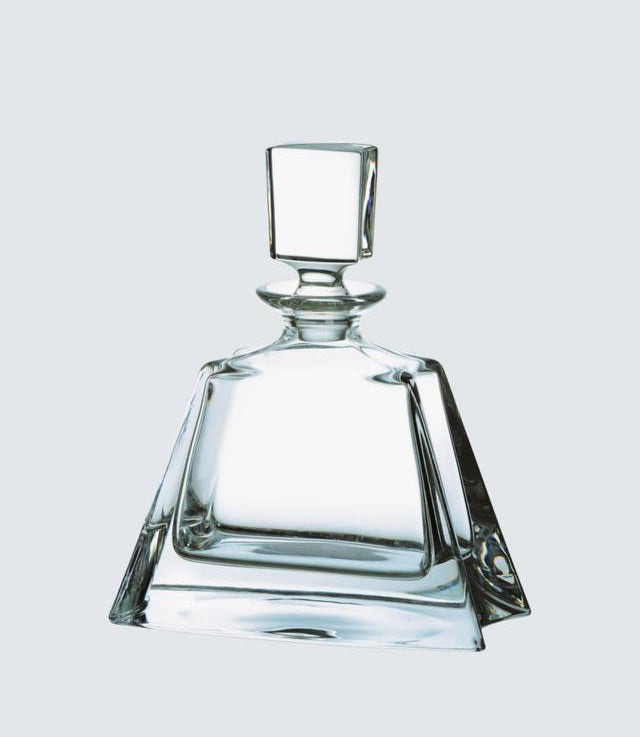 Crystalite Bohemia Boston Crystal Glass Spirits Decanter, 550ml, Clear 24% Lead Crystal Whisky/Rum